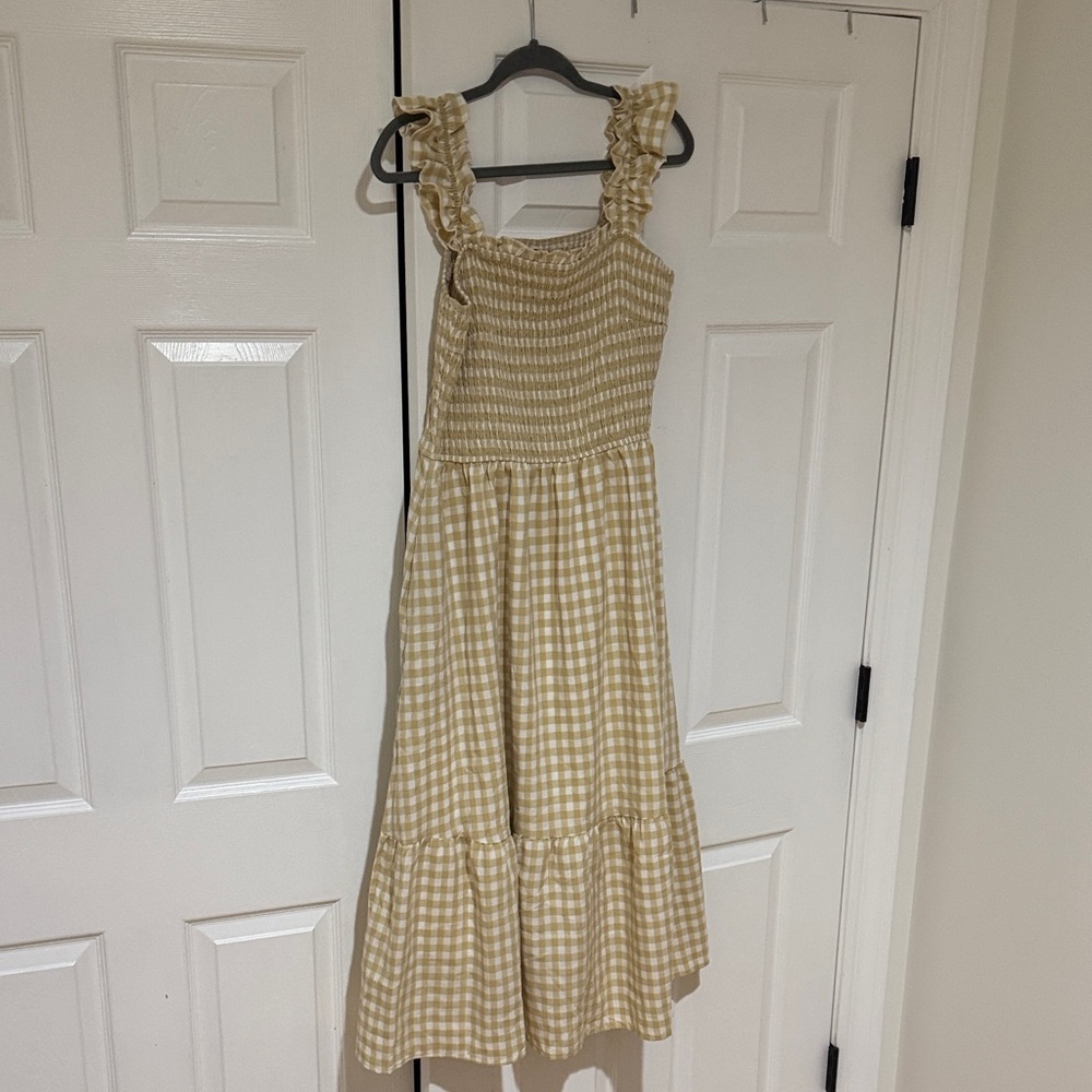 PrettyGarden Yellow Checkered Dress - Picture 9 of 10